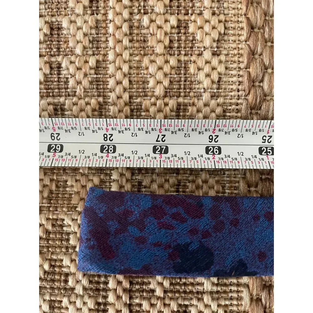Strathmore All Silk Cobalt Blue with purple abstract splash pattern tie 56